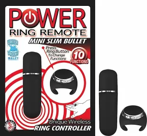 Power Ring Remote Mini Slim Bullet (Blk)