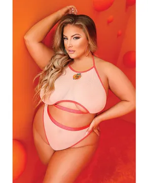 Queen Size Cut Out Halter Top & Cheeky Panty