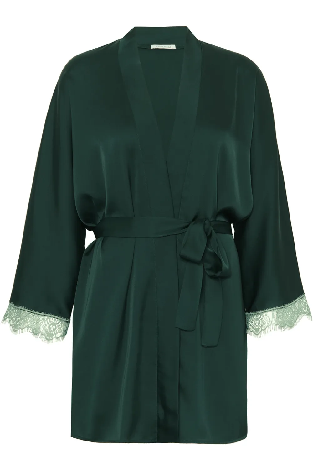 Satin Secrets Kimono in Kolsai Green