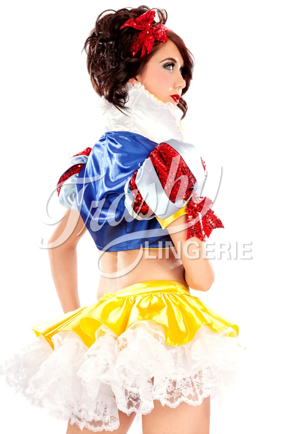 Satin Snow White Top