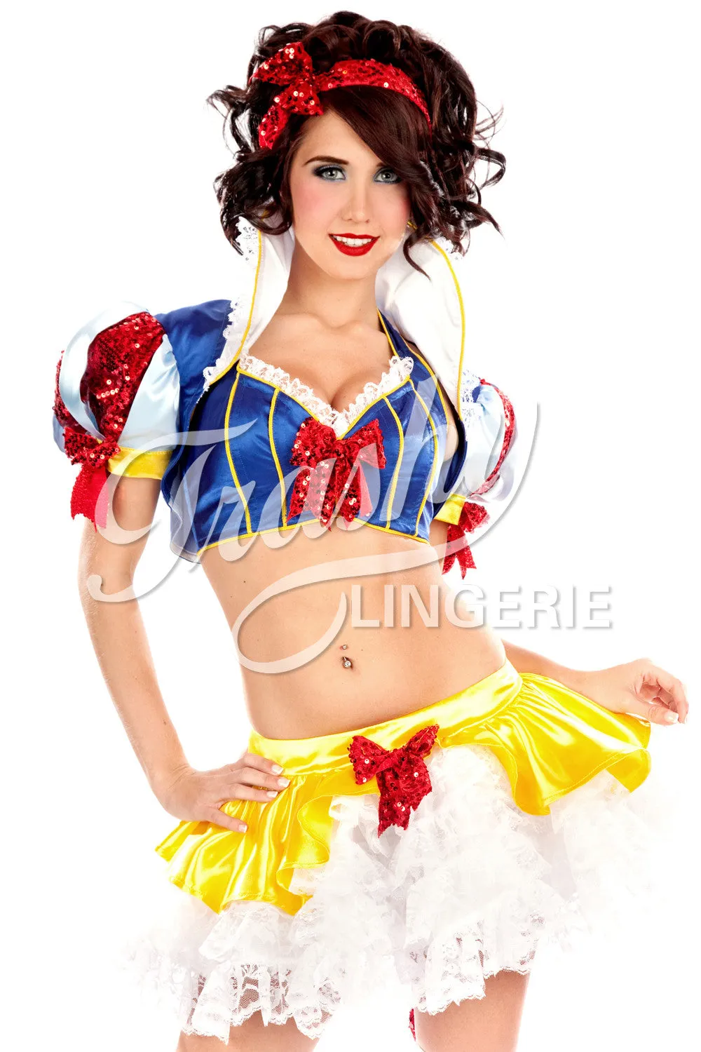 Satin Snow White Top
