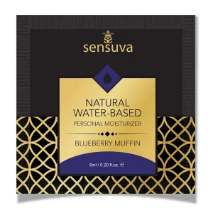Sensuva Natural Water Based Personal Moisturizer Single Use Packet  - 6 ml Blueberry Muffin