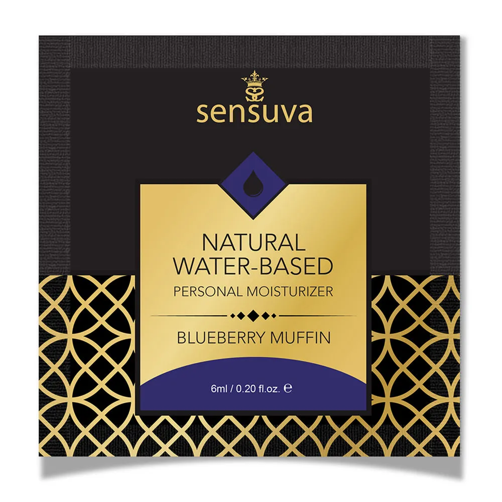 Sensuva Natural Water Based Personal Moisturizer Single Use Packet  - 6 ml Blueberry Muffin