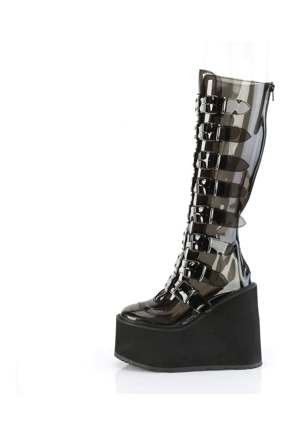 SWING-815C Black Smoke Knee Boot
