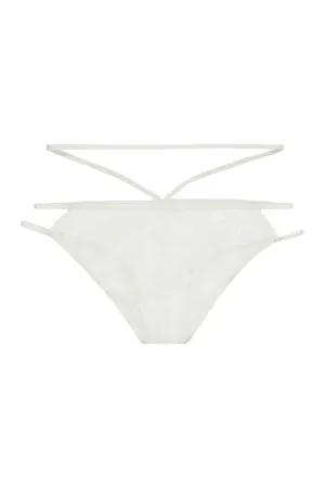 Tanja white lace strappy brief