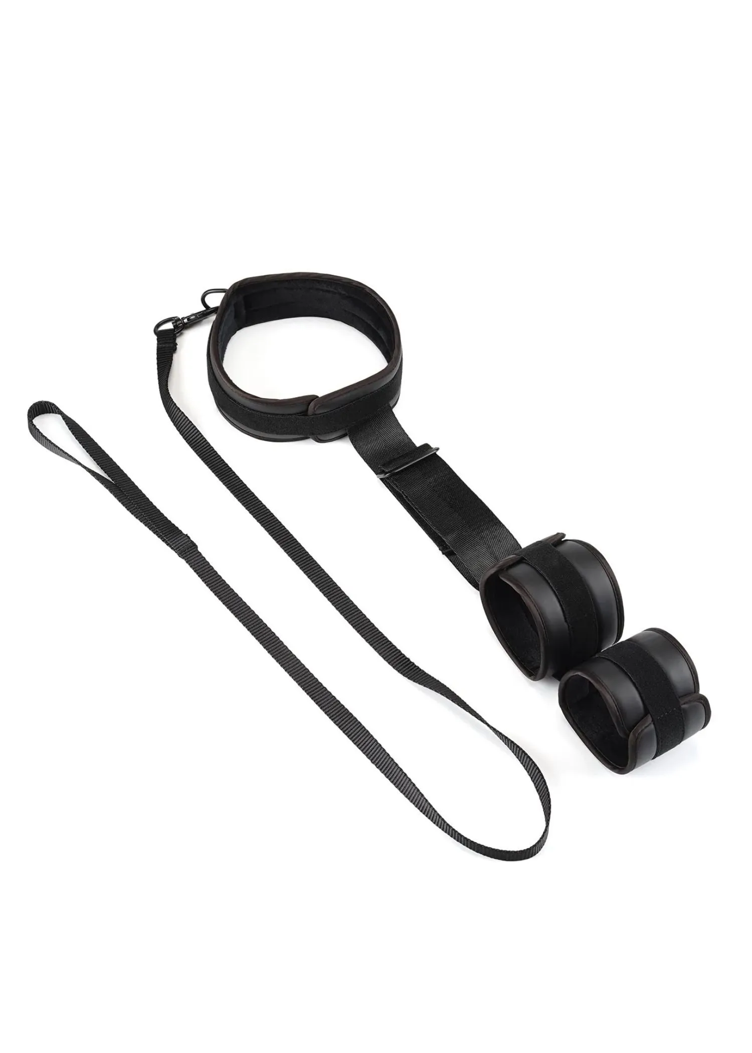 Vegan Leather Wrist to Collar to Back Bands Set